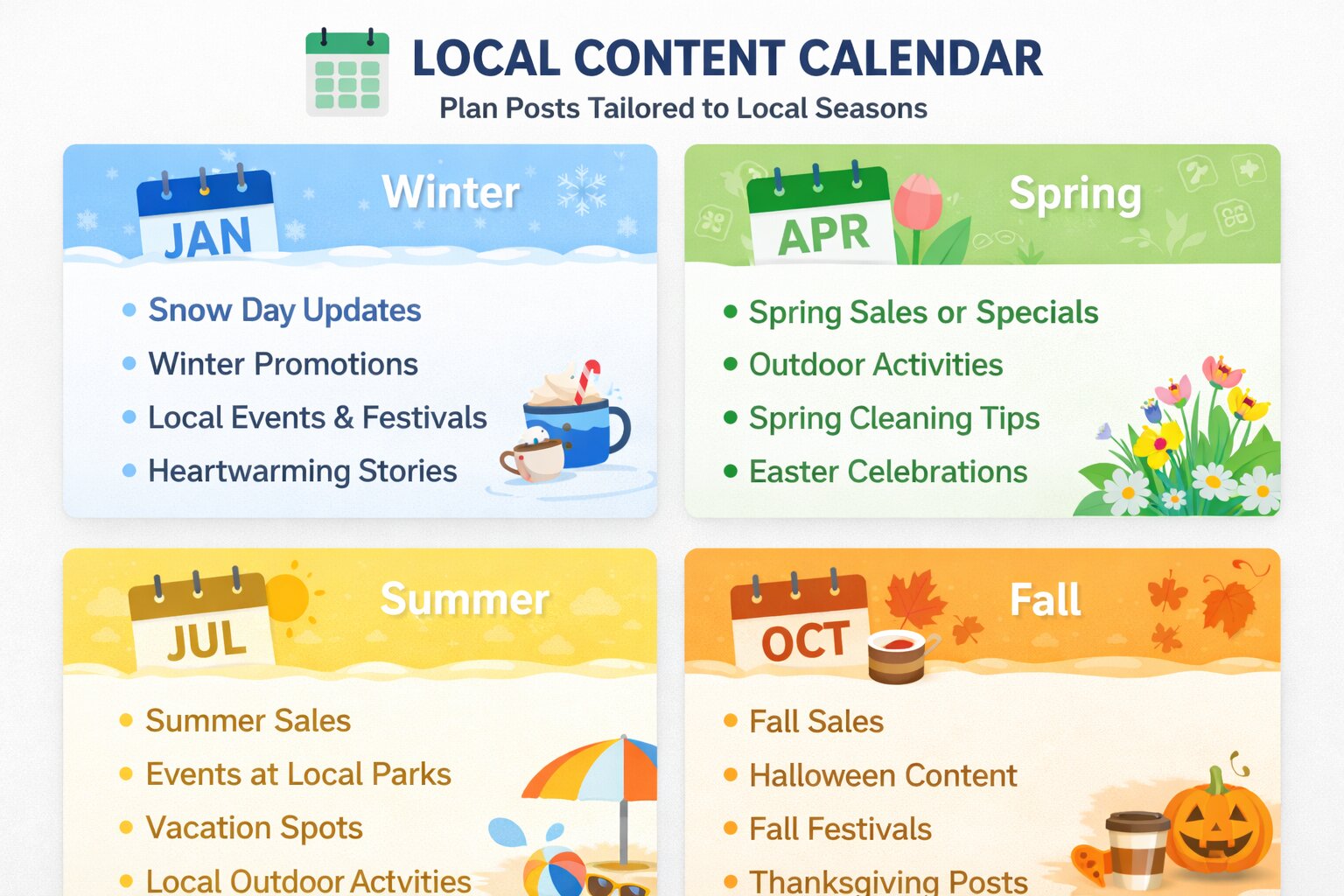Local content calendar
